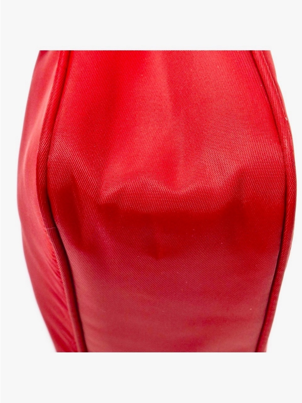 Prada⭐️Tessuto Mini Bag.. Bright Red Nylon Hobo Shoulder Bag - Picture 12 of 16